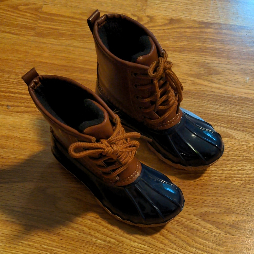 Kids Brown and Black Duck Boots